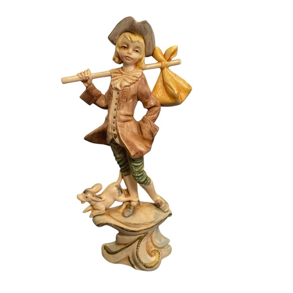 Simonetti Depose Other - Fontanini Depose Italy Boy with Dog Bindle Figurine Vintage Hand Painted Statue